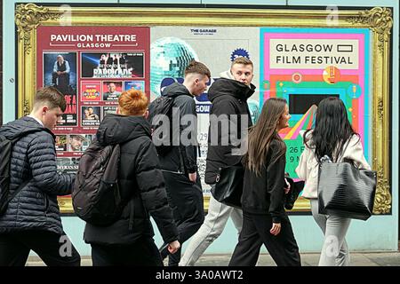 Glasgow, Schottland, Großbritannien. März 2025. Das Glasgower Filmfestival zeigt überall in der Stadt, während es in vollem Gange ist. . Credit Gerard Ferry /Alamy Live News Stockfoto