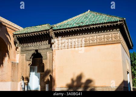Kammer von Lalla Massaouda in den Saadian Gräbern, Marrakesch, Marokko Stockfoto