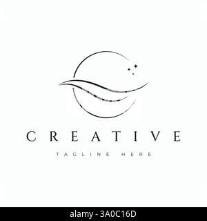 Elegantes und kreatives modernes Beauty-Logo mit geometrischen und minimalistischen Elementen Stock Vektor