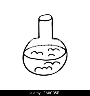 Dekorationselement, Scrapbooking. Trank. Halloween-Illustration im Handzeichnung-Stil. Element deines Designs, niedliche Ikone, Schild, Symbol, Pin Stock Vektor