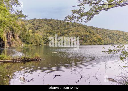Der Proscansko-See ist einer der größten Seen im Nationalpark Plitvicer Seen in Kroatien Stockfoto