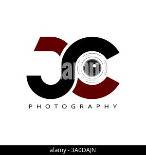 Anfangsbuchstabe JC CJ Photography Logo Stock Vektor