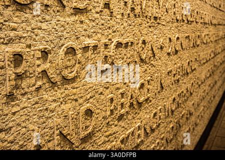 Wall, U-Bahn-Station World Trade Center, New York Stockfoto