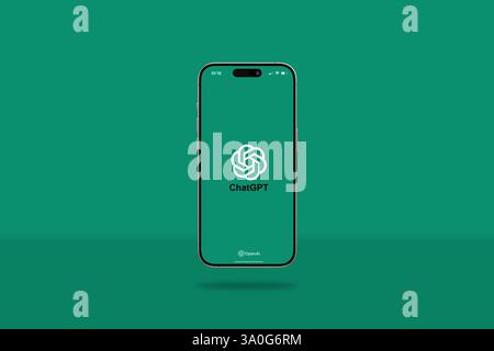 Antalya, Türkei – 3. März 2025: ChatGPT Chatbot-Anwendung für künstliche Intelligenz auf dem iPhone 16 Pro Smartphone-Bildschirm Stockfoto