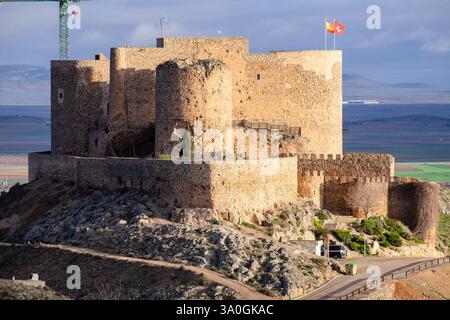 Castillo de La Muela, Consuegra, Provincia de Toledo, Kastilien-La Mancha, Spanien. Stockfoto