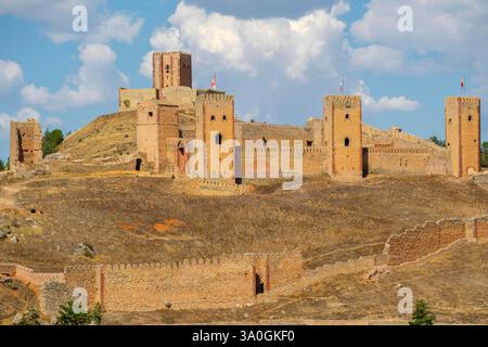 Burg Molina de Aragón, Festung Molina de los Caballeros, Molina de Aragón, Guadalajara, Castilla-La Mancha, Spanien. Stockfoto
