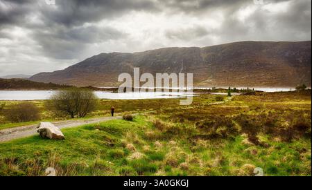 Bergpanorama im schottischen Hochland, Großbritannien Stockfoto
