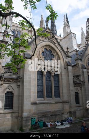Blick auf die Cathédrale Saint-André de Bordeaux in Bordeaux, Frankreich. Stockfoto
