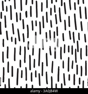 Handgezeichnete vertikale Linien und Striche nahtloses Muster Stock Vektor