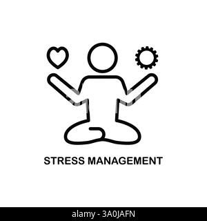 Symbol Spannungsmanagement. Positionselement aus der Sammlung der Unternehmensleitung. Symbol für lineares Spannungsmanagement für Webdesign, Infografiken und vieles mehr Stock Vektor