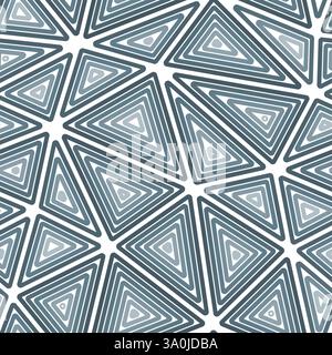 Geometrisches Muster. Mehrere sich wiederholende innere Dreiecke. Große Dreiecke. Einfarbiger Stil. Nahtloses Muster. Wunderschöne Vektorfliesen. Stock Vektor