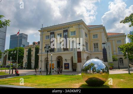 Asian Civilisations Museum ACM im Empress Place Building in Downtown Core, Central Area, Singapur. Stockfoto