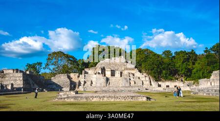 Edzna, Campeche, Mexiko, Pyramide der Maya archäologischen Stätte im Norden des mexikanischen Bundesstaates Campeche. Stockfoto