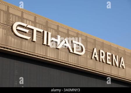 Etihad Arena Yas Bay, Abu Dhabi Stockfoto