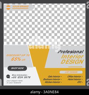 Quadratische Bannervorlage für Poster in sozialen Medien Stock Vektor