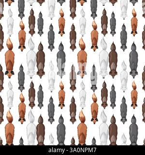 Nahtloses Muster mit verschiedenfarbigen Füchsen Stock Vektor