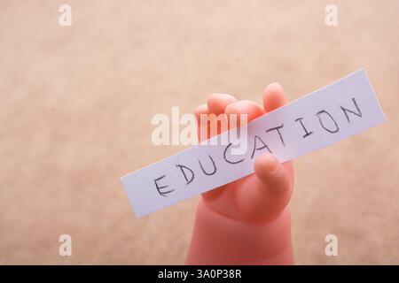Zurück zum Thema Schule mit Bildung Titel Stockfoto
