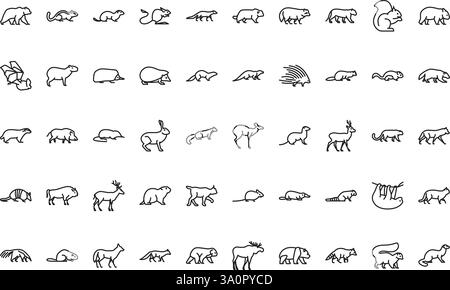 Hochwertige Sammlung von Vektorsymbolen mit editierbarer Kontur. Ideal für professionelle und kreative Projekte. Stock Vektor