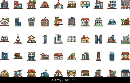 Hochwertige Sammlung von Vektorsymbolen mit editierbarer Kontur. Ideal für professionelle und kreative Projekte. Stock Vektor