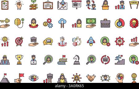 Hochwertige Sammlung von Vektorsymbolen mit editierbarer Kontur. Ideal für professionelle und kreative Projekte. Stock Vektor