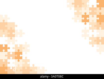 Puzzle Stücke Vektor Design Illustration. Hintergrund mit abstraktem Puzzle-Muster mit leerem Kopierraum Stock Vektor