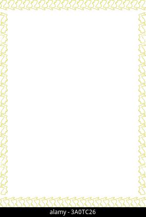 Niedlicher Frühlings-Osterhase leerer Rahmen. Einfache Grenze eines Kaninchens, der auf dem Mond sitzt. Osterhasen-Kaninchen-Silhouetten mit leerem Platz für Ihren Text. B Stock Vektor