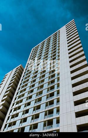 Zwei Hochhäuser im Stadtzentrum von Birmingham, Großbritannien. Stockfoto