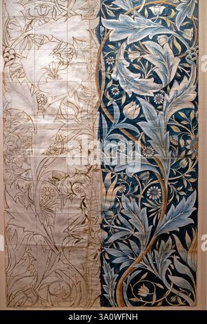 Illustrationsmuster Design islamische Kunstausstellung in der William Morris Gallery London im Jahr 2025 England Großbritannien Stockfoto