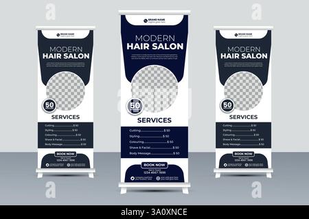 Beauty Salon & Spa Rollup Banner | Business Promotional Clean Template Stock Vektor