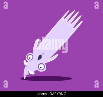 Halloween Schriftzeichen Zeichensetzung Slash gruselige Monster Charakter. Bizarre Fantasy-Kreatur ABC-Zeichensatz-Zeichen, gruselige Geistermonsterfigur vecto Stock Vektor