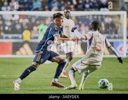CHESTER, PA, USA - 1. MÄRZ 2025: MLS-Spiel zwischen Philadelphia Union und FC Cincinnati. ***NUR REDAKTIONELLE VERWENDUNG*** Stockfoto