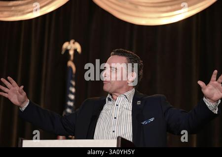OVERLAND PARK, KANSAS, USA - 27. FEBRUAR 2025 Präsident des Senats von Kansas TY Masterson beim Kansas GOP Dinner „Celebrating the Golden Age“ Stockfoto