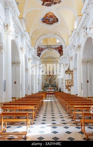 Chiesa di San Carlo al Corso Inside, Noto, Noto Valley, Sizilien, Italien Stockfoto