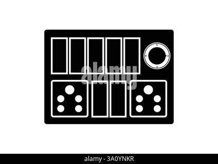Bedienfeld-Symbol – Elektronische Platine, Schaltungsschnittstelle, Vektor Der Schalttafel Stock Vektor