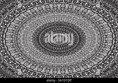 Schwarz / weiß gemusterten Ethnie. Arabesque-ornament Stock Vektor