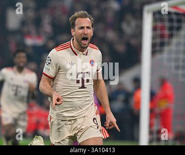 München, Deutschland. März 2025. Harry Kane vom FC Bayern München. Quelle: Peter Kneffel/dpa/Alamy Live News Stockfoto