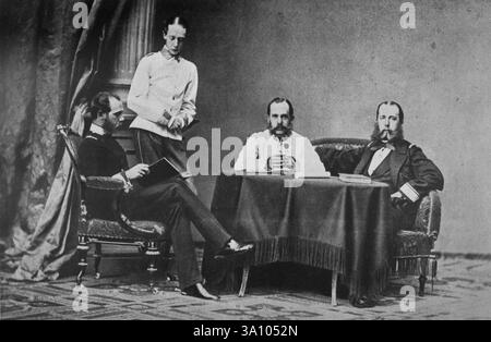 Der österreichische Erzherzog Maximilian I. von Mexiko und sein Bruder Kaiser Franz Joseph, 1860er Jahre Stockfoto
