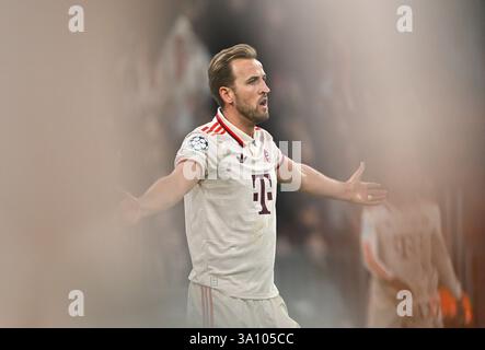 München, Deutschland. März 2025. Harry Kane vom FC Bayern München. Quelle: Peter Kneffel/dpa/Alamy Live News Stockfoto