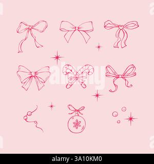 Satz von Bögen Vektor handgemachte Zeichnung Stock Vektor