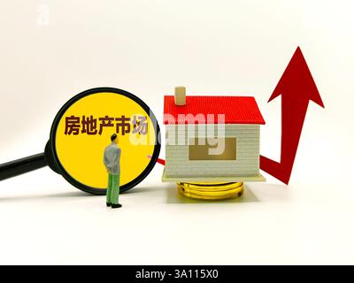SUQIAN, CHINA - 6. MÄRZ 2025 - ein Foto zeigt die steigende Immobilienmarktaktivität in Suqian, Provinz Jiangsu, China, 6. März 2025. Stockfoto