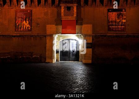 Der Eingang zur Engelsburg / Castel Santangelo. Nachts in Rom, Italien rom 2023 - 01 *** der Eingang zum Castel Santangelo bei Nacht in Rom, Italien rom 2023 01 Stockfoto