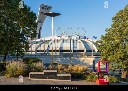 Montreal Olympic Stadium (The Big O). Montreal, Quebec, Kanada. Stockfoto