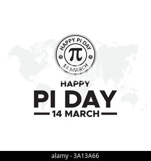 Happy Pi Day Design. Happy Pi Day Vektor-Design-Vorlage. Posterdesign zum internationalen Pi Day. Vektorgrafik von Happy pi Day Good for pi Day Stock Vektor