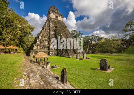 Der Maya-Tempel I im Tikal-Nationalpark, Guatemala, Mittelamerika Stockfoto