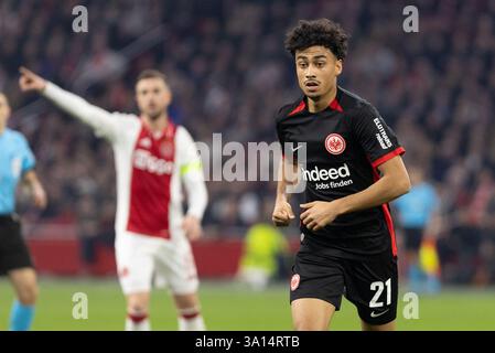 Nathaniel Brown (Eintracht Frankfurt, 21) UEFA Europa League: Ajax Amsterdam - Eintracht Frankfurt; Johan Cruijff Arena, Amsterdam; 06.03.2025 Stockfoto