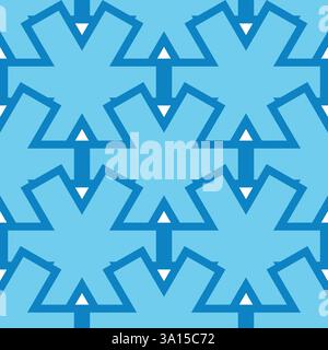 Muster Blumen nahtlos blaue Farben Stock Vektor