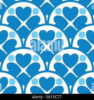 Muster Blumen nahtlos blaue Farben Stock Vektor