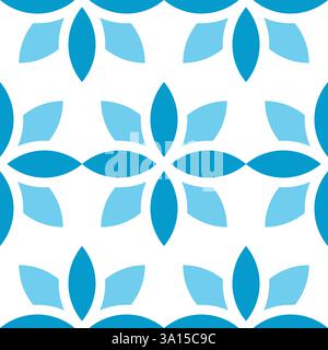 Muster Blumen nahtlos blaue Farben Stock Vektor