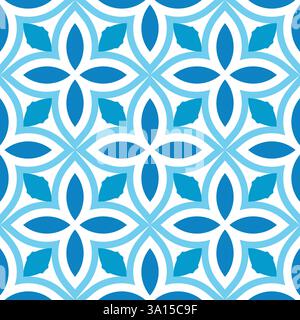 Muster Blumen nahtlos blaue Farben Stock Vektor