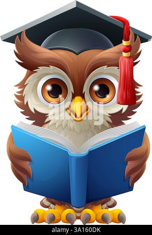 Der Alte Professor Liest Buch Stock Vektor